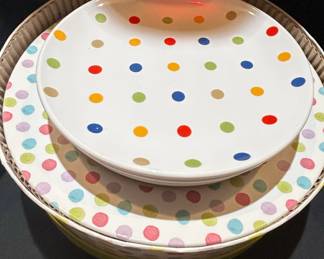 Pier Confetti Polka Dot Ceramic Plates
