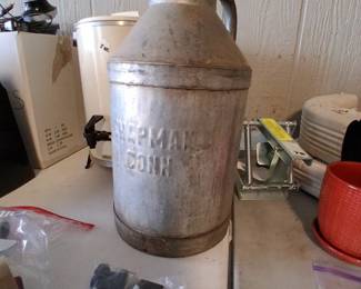 Antique milk can from Connecticut