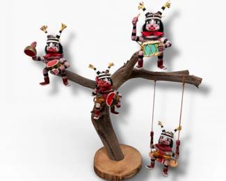 69 LargeNavajoKoshariClownFigureTreeSignedAlfredBenally