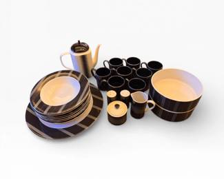 63 NauticaSloaneSquareBlackSilverDinnerwareBlockZebraTeapot