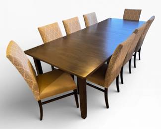 60 SeldensHomeFurnishingsExtendableDiningTable3Leaves8Chairs