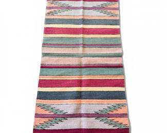 20 HandwovenWoolRuginPurplePinkSageGeometric