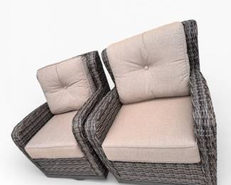 59 SunbrellaSwivelWickerPatioChairsCushions