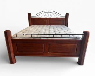41 KingSizeWoodMetalBedFrameBobTimberlakeStyle