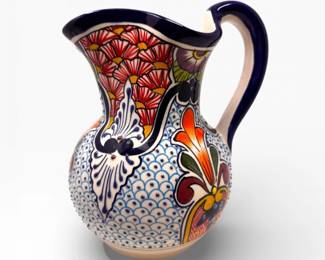 91 LargeHandPaintedAIBAMexicoTalaveraStylePitcher