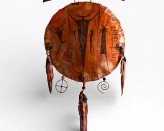 99 WildBillSignedHammeredCopperWallArt