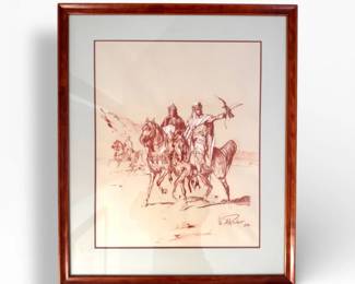 43 AndrePaterAlliesoftheChaseOriginalSignedSketch1988Framed