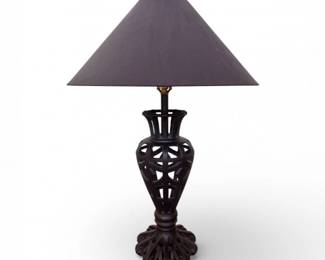 2 StiffelBlackTableLampHeavyIronBasewBlackShade