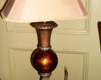 LAMP AND BRASS ITEMS
