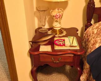 Side table matches bed