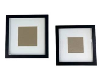 Pottery Barn Black Satin Frames with Mattes - 10 x 10 inches