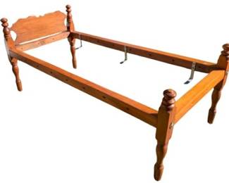 Antique low post maple twin bed