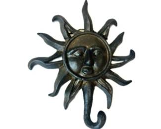 Wall hook depicting sunburst design
