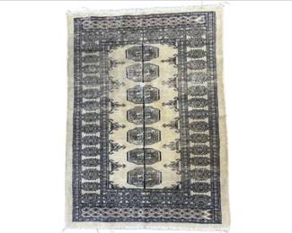 Vintage handmade Bokhara rug