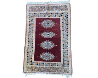 Vintage handmade Bokhara rug