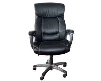 Black Bonded Leather High Back Office Chair