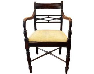 Vintage Regency Style Upholstered Chair