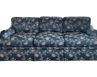 Ethan Allen Upholstered Sofa With Floral Design