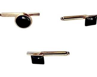 Tuxedo Studs - one signed gold filled