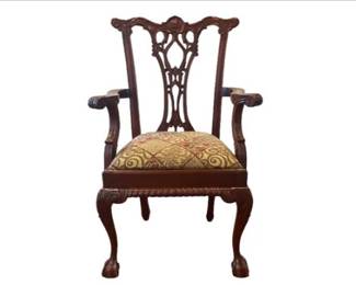 Chippendale style mahogany armchair