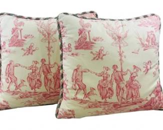 Decorative Throw Pillows With Checkered Trim