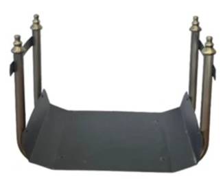 Vintage style log holder with brass accents