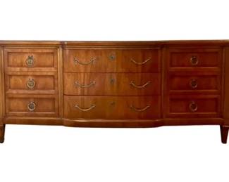 Henredon Neoclassical Inspired Dresser With Brass Pulls