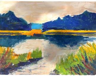 Original oil painting on board by Britt Bair