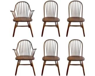 Windsor chairs - two armchairs and four side chairs