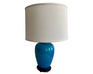 Chinese crackle glaze porcelain baluster vase lamp