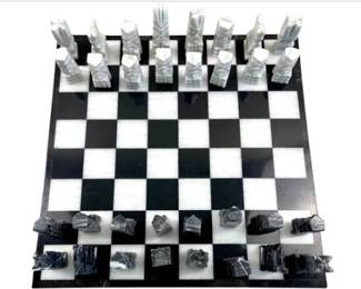 Beautiful Mable Chessboard with pieces