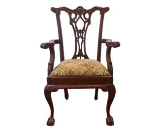 Chippendale style mahogany armchair