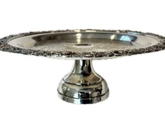 Silver plated pedestal cake plate
