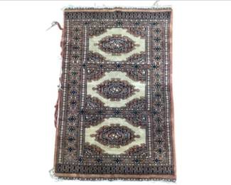 Vintage handmade Bokhara rug