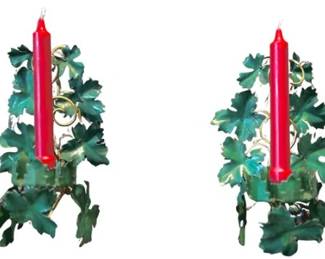 Grapevine wall candle holders