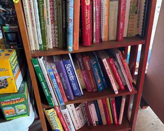 1 of 2 bookshelves full of Cookbooks