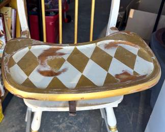 Custom Painted Vintage High Chair
