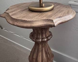 Bernhardt End Table, Vintage Atomic Style Holtkotter Saucer Top Table Lamp