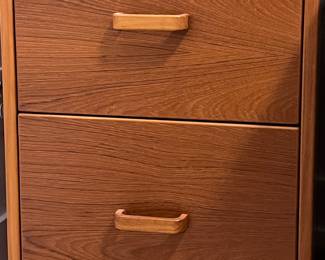 Teak 3-Drawer File Cabinet