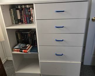 Laminate dresser/bookcase combo