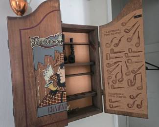 Inside Sherlock pipe rack