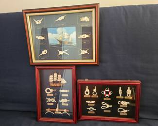 Nautical rope knots shadow boxes