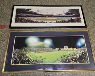 Detroit Tiger Stadium and UT Glass Bowl framed prints
