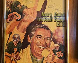 Notre Dame autographed program Dan Devine
