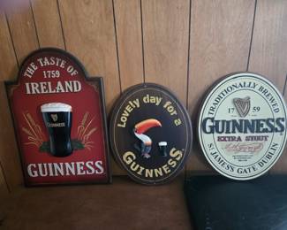 Guinness wooden signs