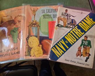1950s Notre Dame football programs. More programs for sale through 2017