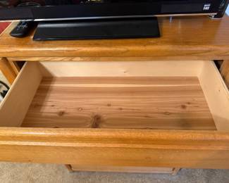 Cedar lined top drawer.