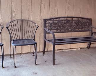 Solid and sturdy patio furniture iron and aluminum