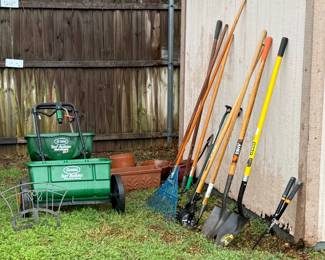 Heavy duty yard equipment and terracotta pots