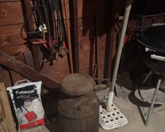 old vintage metal milk can 